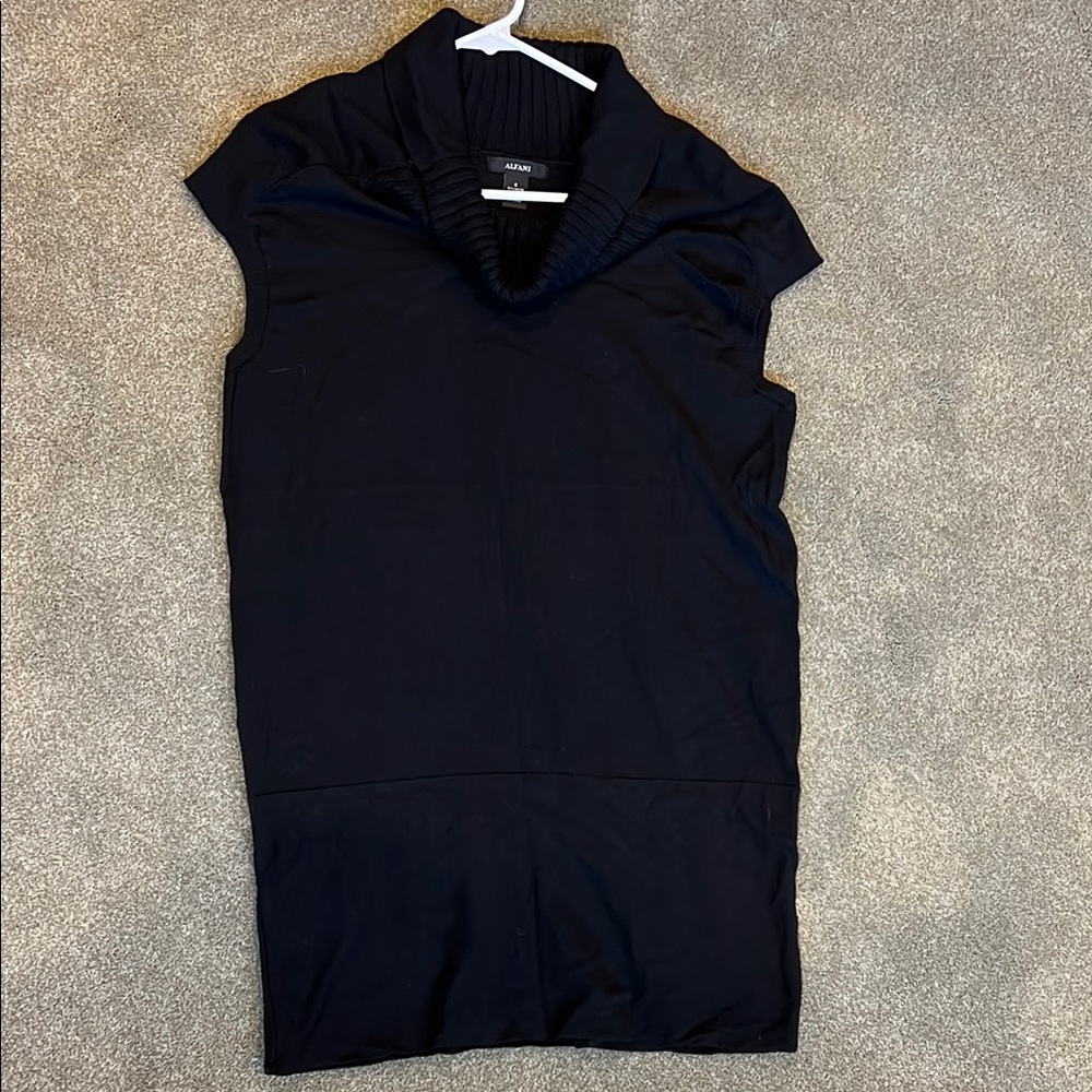 Alfani Black Cowl Neck Sheath Dress